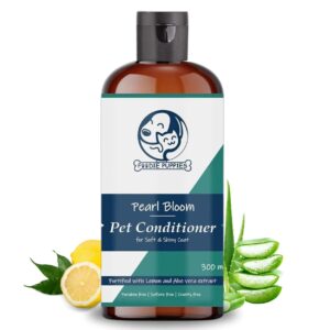 Foodie Puppies Pet Dog Conditioner - (Pearl Bloom, 300ml) Moisturizing for Dogs, Cats, Puppies & Kittens of All Ages | Fortified with Lemon and Aloe-Vera extracts | Leaves Coat Soft, Shiny