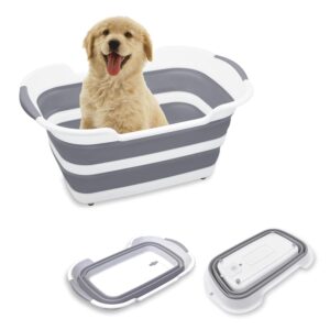 Smoochie Collapsible Dog Bathtub, Multipurpose Folding Bath Tub for Dog/Cat/Pet, Portable Bathtub for Dog Wash, Travel Shower for Dogs, Pet Bathtub and Bathing Supplies - Water Capacity 7.1Gal/27L