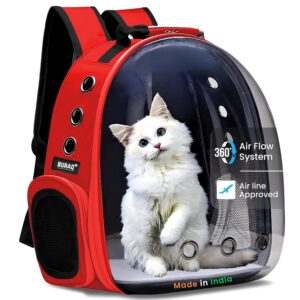 Henkelion Cat Backpack Carrier Bubble Carrying Bag, Small Dog Backpack Carrier for Small Medium Dogs Cats, Space Capsule Pet Carrier Dog Hiking Backpack, Airline Approved Travel Carrier