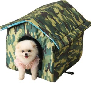 CARESFUL Luxurious Soft & Light Weight Designer Luxurious Foldable Pet Tent/Kennel/House/Hut for Cats/Kitten/Puppies & Dogs (S) 17 * 16 * 16 inch