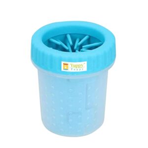Yuppy Puppy Dog Paw Washing Cup Pet Paw Cleaner Portable Dog Paw Washer with Soft Silicone Bristles for Quickly Cleaning Pets Muddy Feet Color May Vary