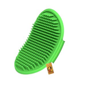 Foodie Puppies Pet Massage Rubber Bath Glove for Dogs, Cats, Rabbit, & Hamster | Grooming Shampoo Washing Soothing Bristles Hand Brush Comb (Soothing Glove)